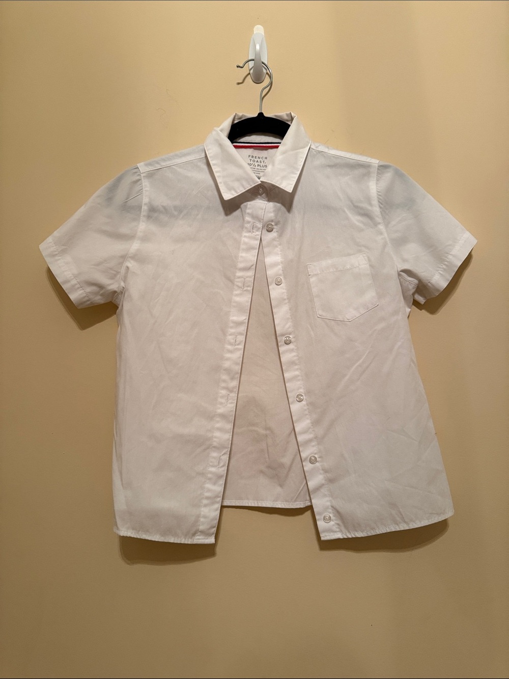 French Toast White Short-Sleeve Button Down Shirt